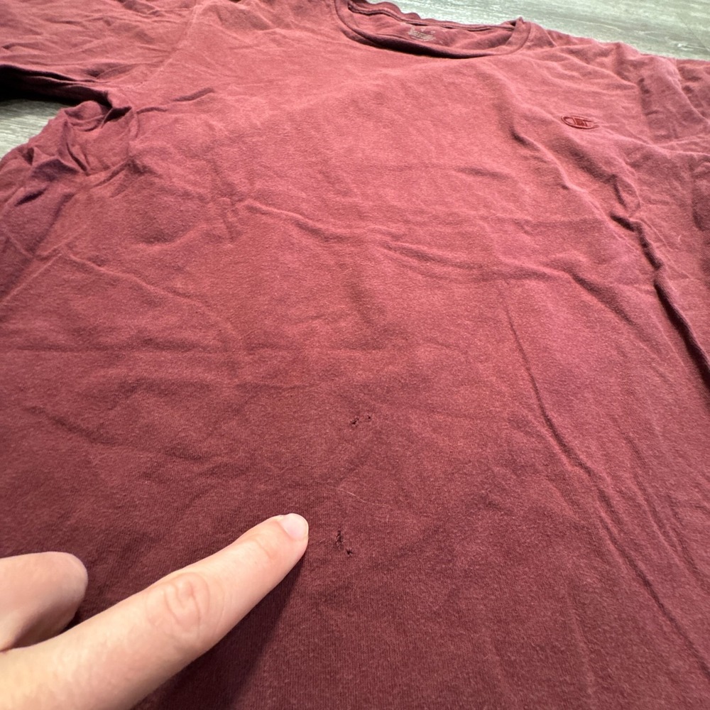 Vintage Champion Shirt Mens Medium red Cotton Casual Streetwear Adult Basic‎ - Picture 4 of 8